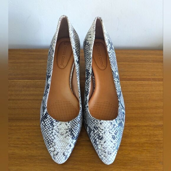 Corso Como Snakeskin Pump Heels 7 1/2 Mob Wife Whimsigoth Rebel Punk Rock Chic - Picture 3 of 12